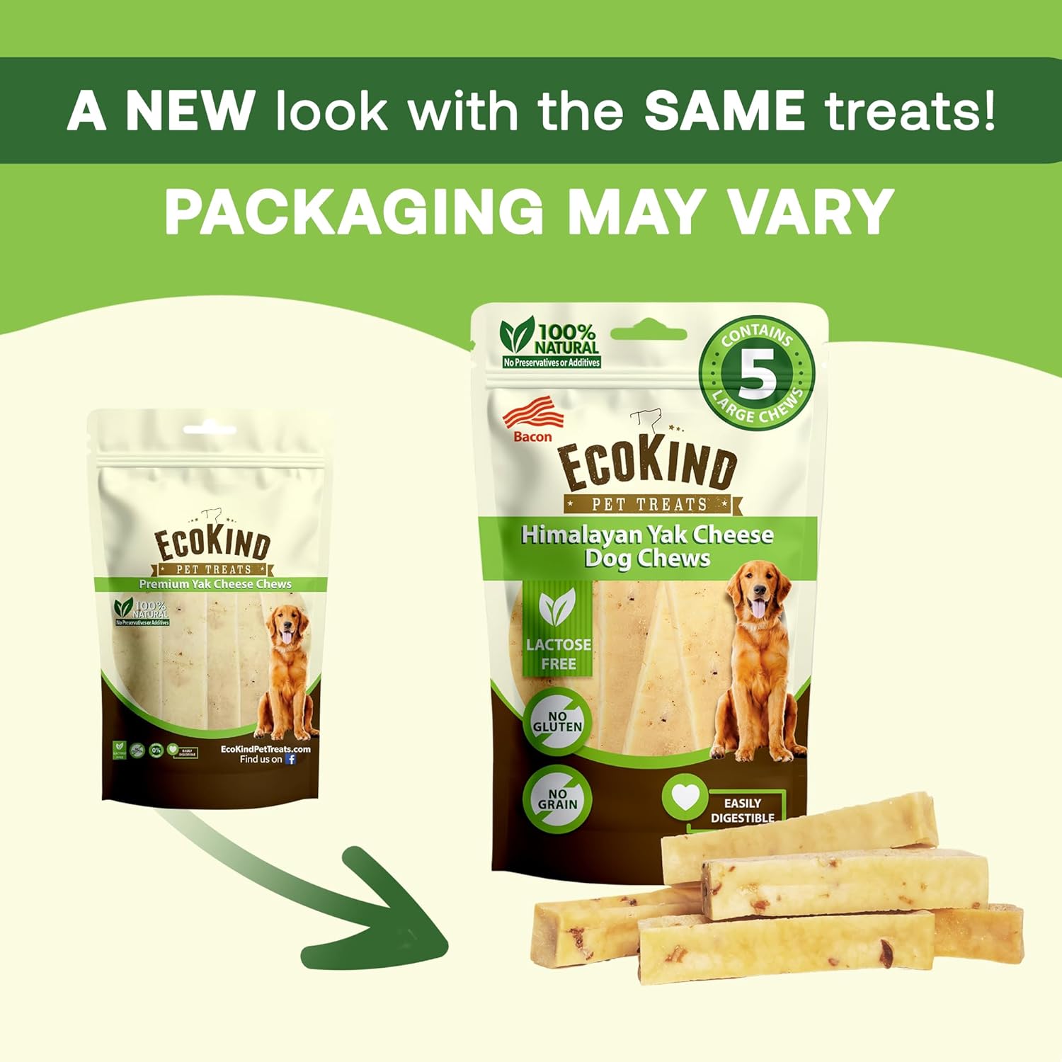 Masticables Yak Bacon Grande EcoKind - Naturales y Duraderos