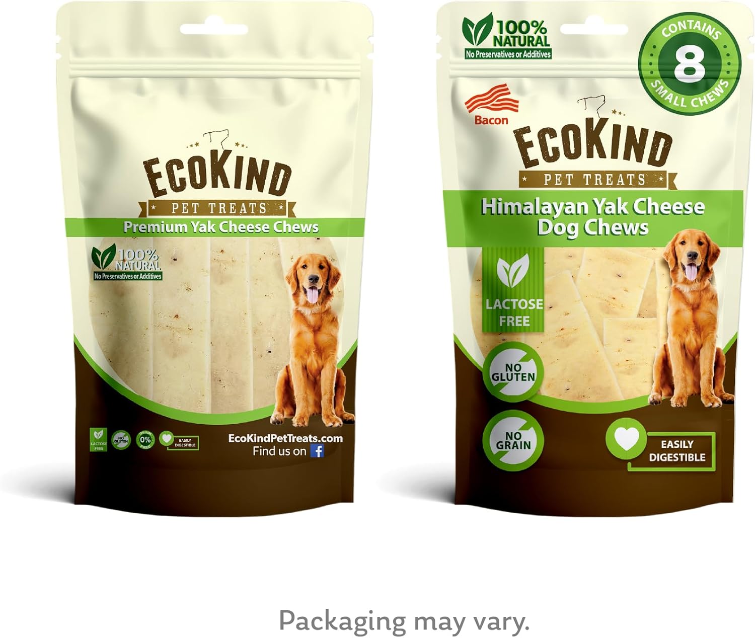 Masticables Yak Bacon Grande EcoKind - Naturales y Duraderos