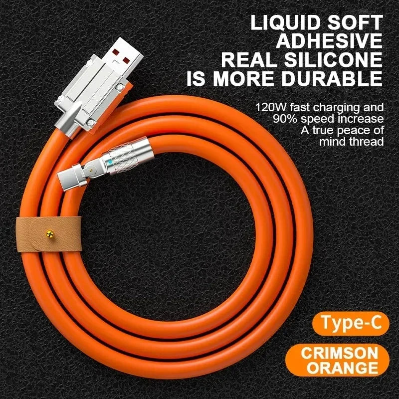 Cable USB C Carga Rápida 120W 7A Rotación 180° para Juegos Xiaomi
