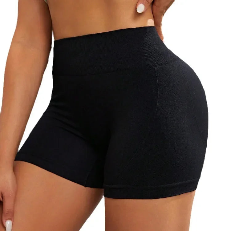 Pantalones Cortos Yoga Mujer Cintura Alta - Deportivos Sin Costuras