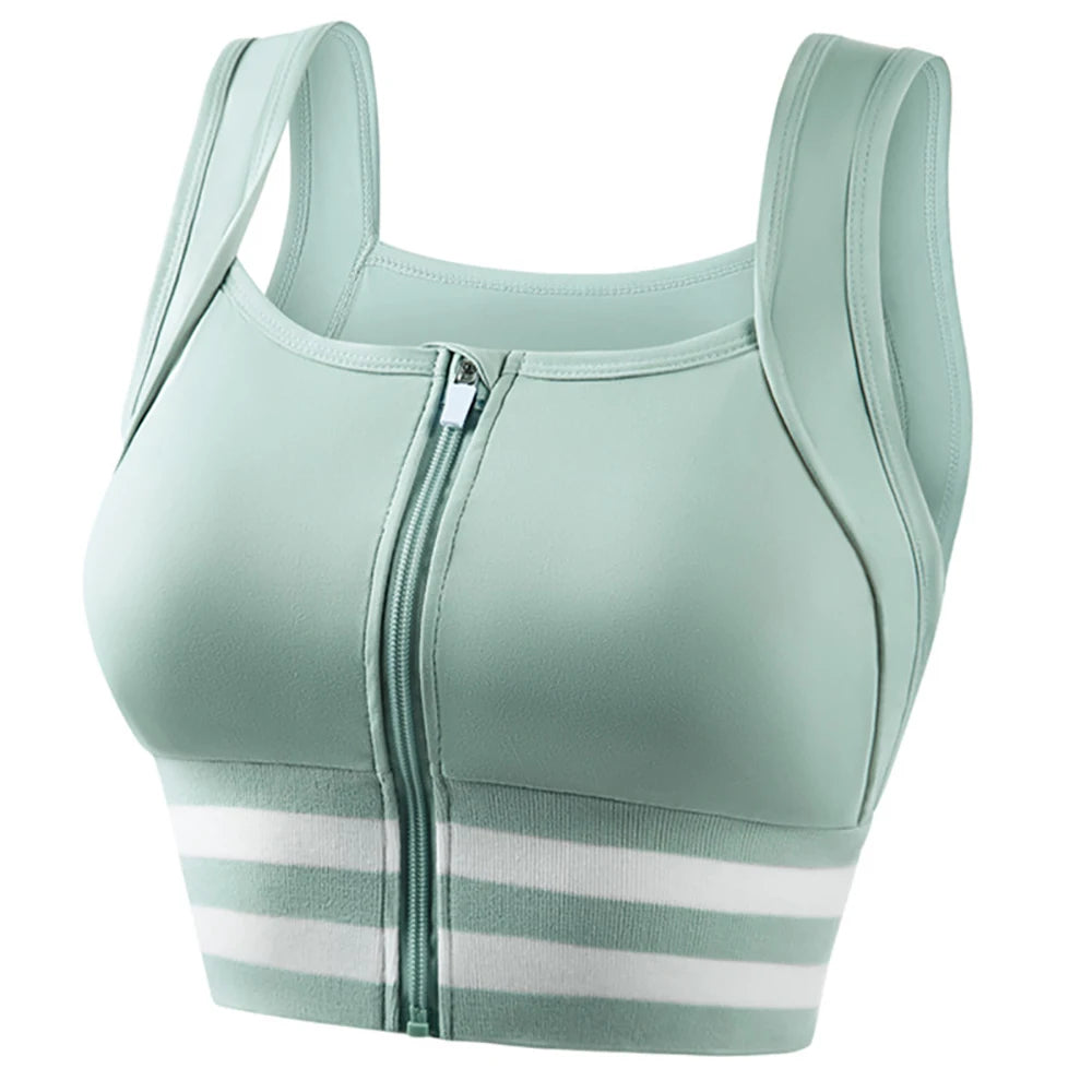 Top Deportivo Cremallera Frontal ALIKIKI | Chaleco Yoga Acolchado Tallas Grandes