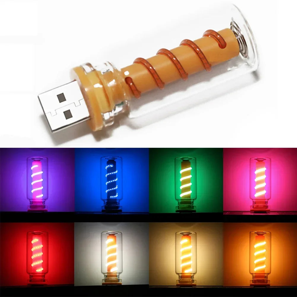 Bombilla LED USB Retro 5V Atenuable Táctil para Coche | Luz Decorativa Camping