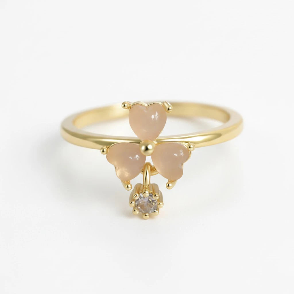 Anillo Flor Circon Colorido Ajustable - Joyería Vintage para Mujer