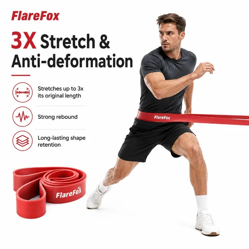 Bandas de Resistencia FlareFox: Dominadas, Fuerza y Agilidad (Kit Múltiple)