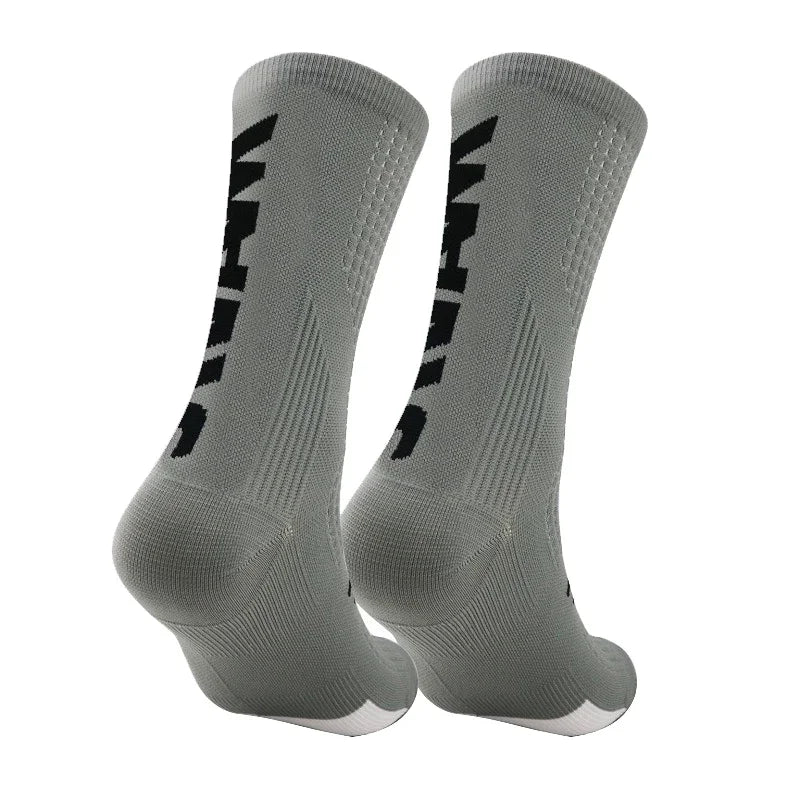 Calcetines deportivos de compresión unisex, 1 par, transpirables y que absorben la humedad, para ciclismo, senderismo, correr, baloncesto