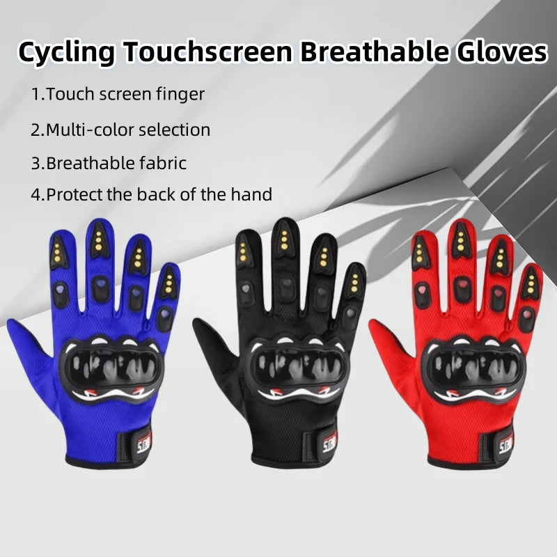 Guantes Ciclismo Hombre Dedo Completo Táctiles Anticaída
