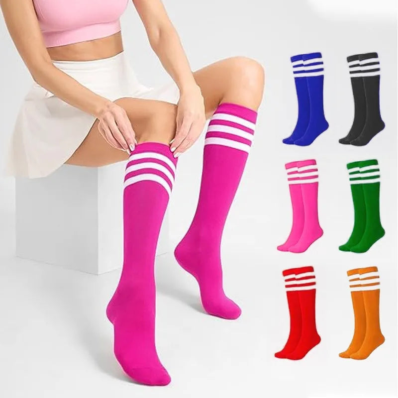 Calcetines Rayados Mujer Rodilla Moda JK Academy Deportivos