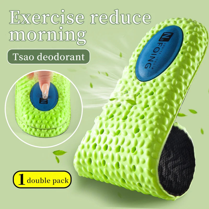 Plantillas Deportivas Ortopédicas NAFOING: Absorción Impacto, Verde