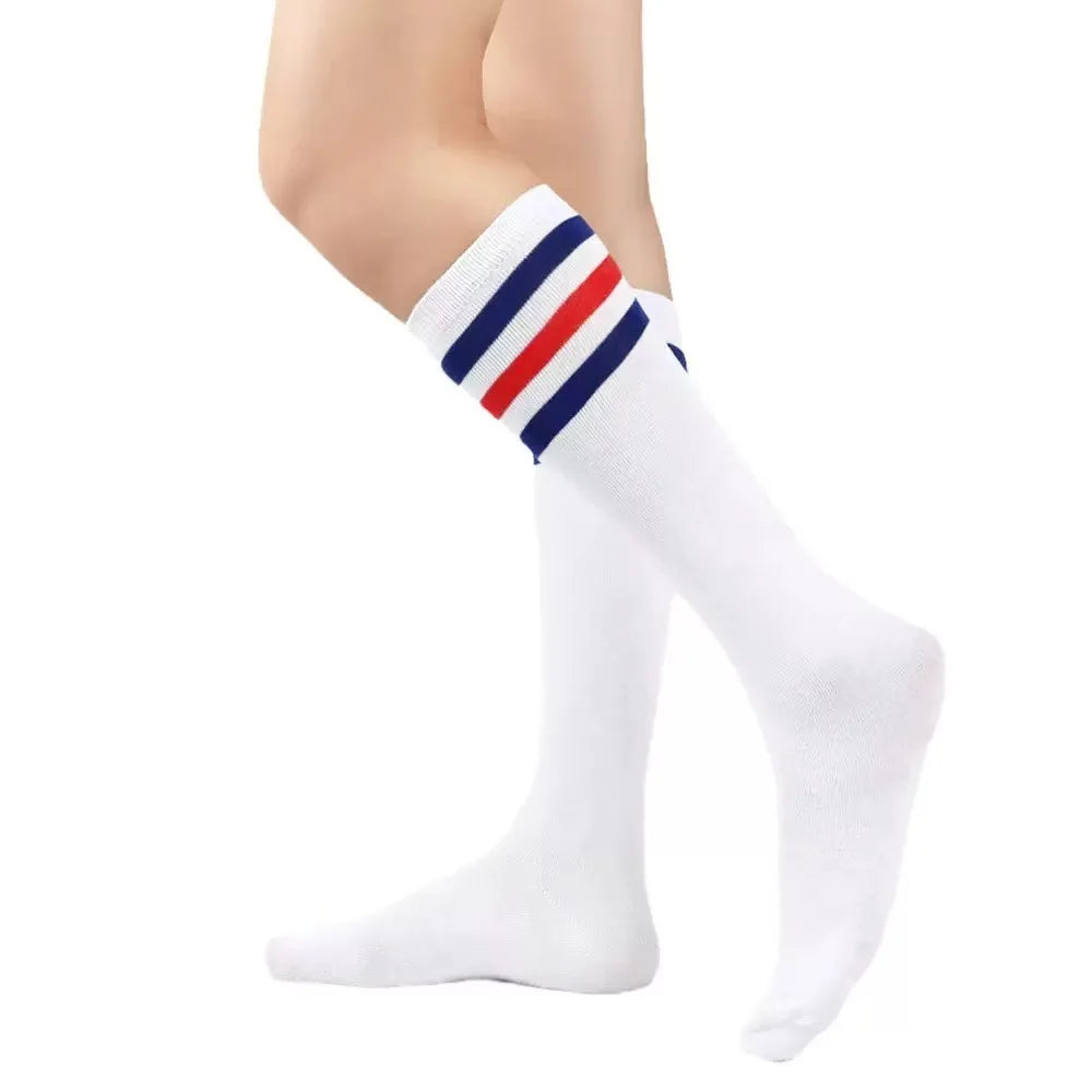 Calcetines Rayados Mujer Rodilla Moda JK Academy Deportivos