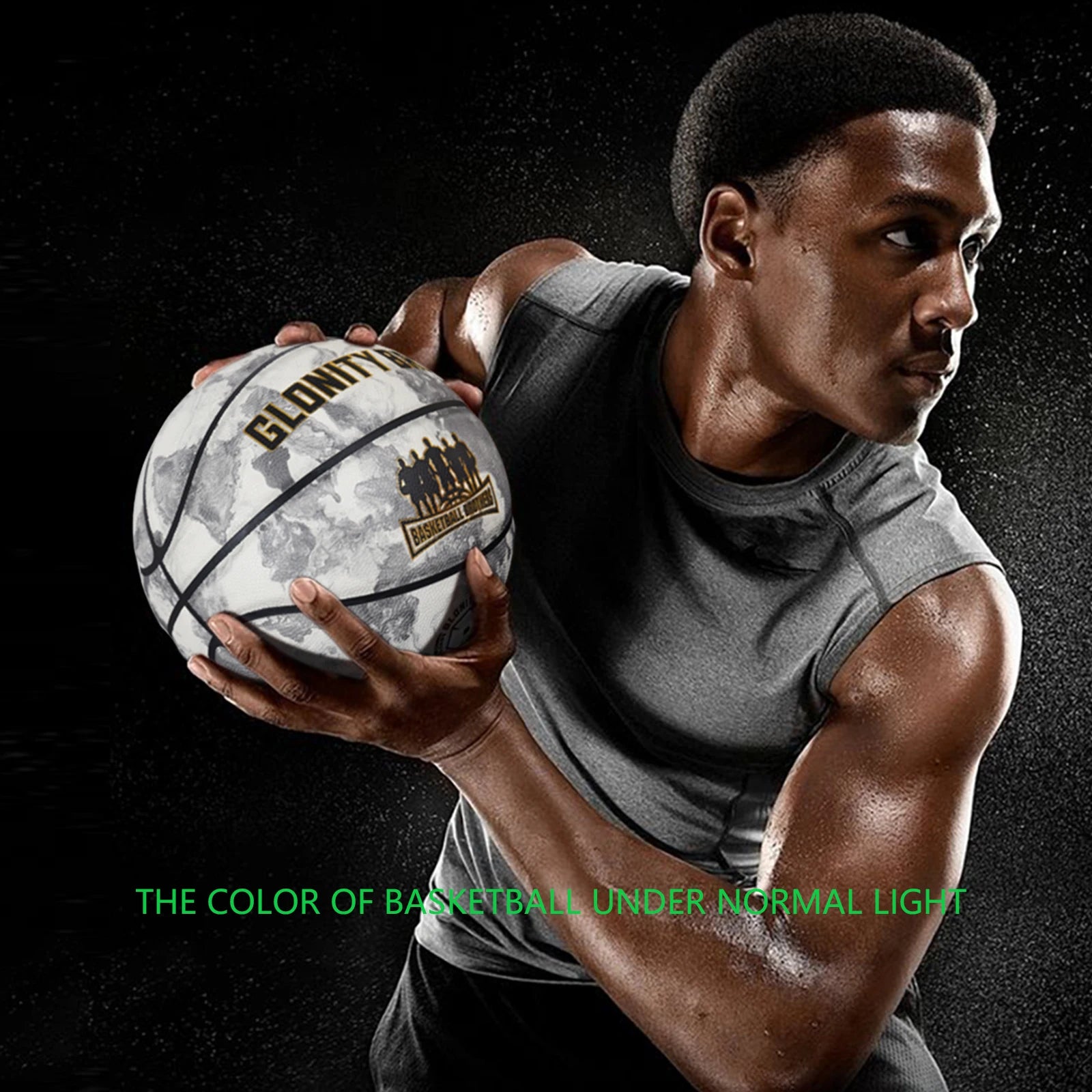 Balón Baloncesto Luminoso Oficial 7 | Glonity Bro | Duradero Verde