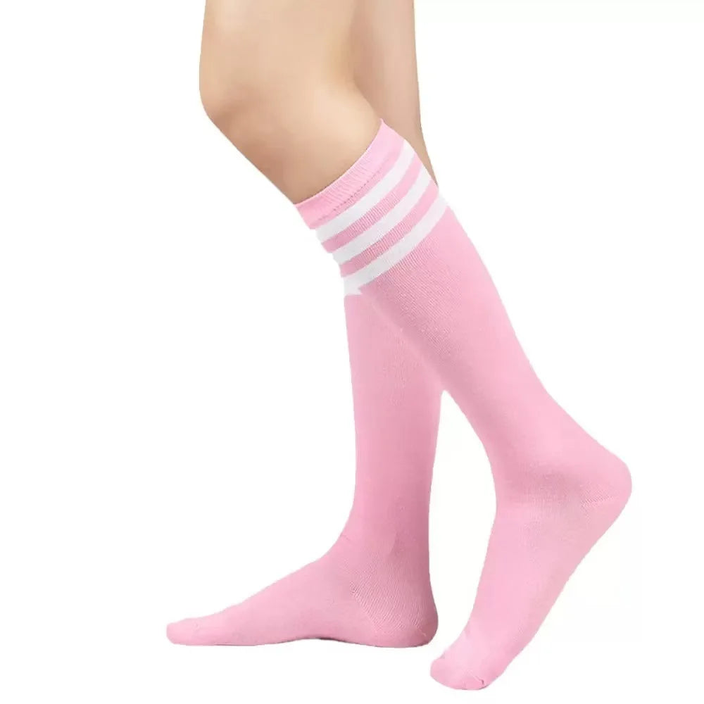 Calcetines Rayados Mujer Rodilla Moda JK Academy Deportivos