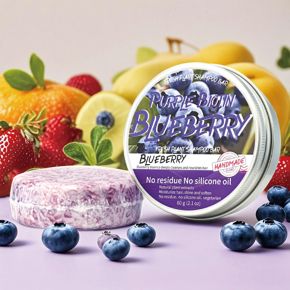 Champú Sólido Frutas y Cerezas Westtree - Control Caspa y Grasa