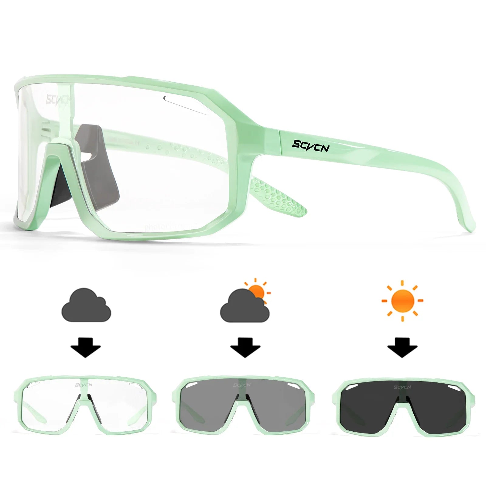SCVCN Gafas fotocromáticas para ciclismo, bicicleta de montaña, Golf, UV400, gafas de sol, gafas de protección deportiva para hombres y mujeres, béisbol