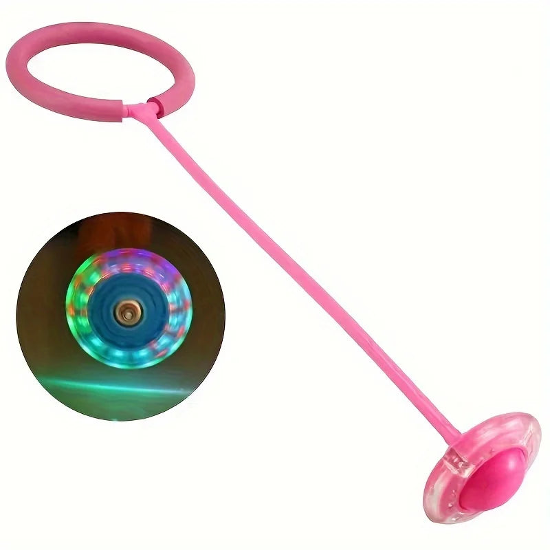 Anillo de salto intermitente para niños, pelota que rebota deportiva, pelota que rebota intermitente plegable, adecuada para niños o adultos, juego de habilidades, 1 ud.