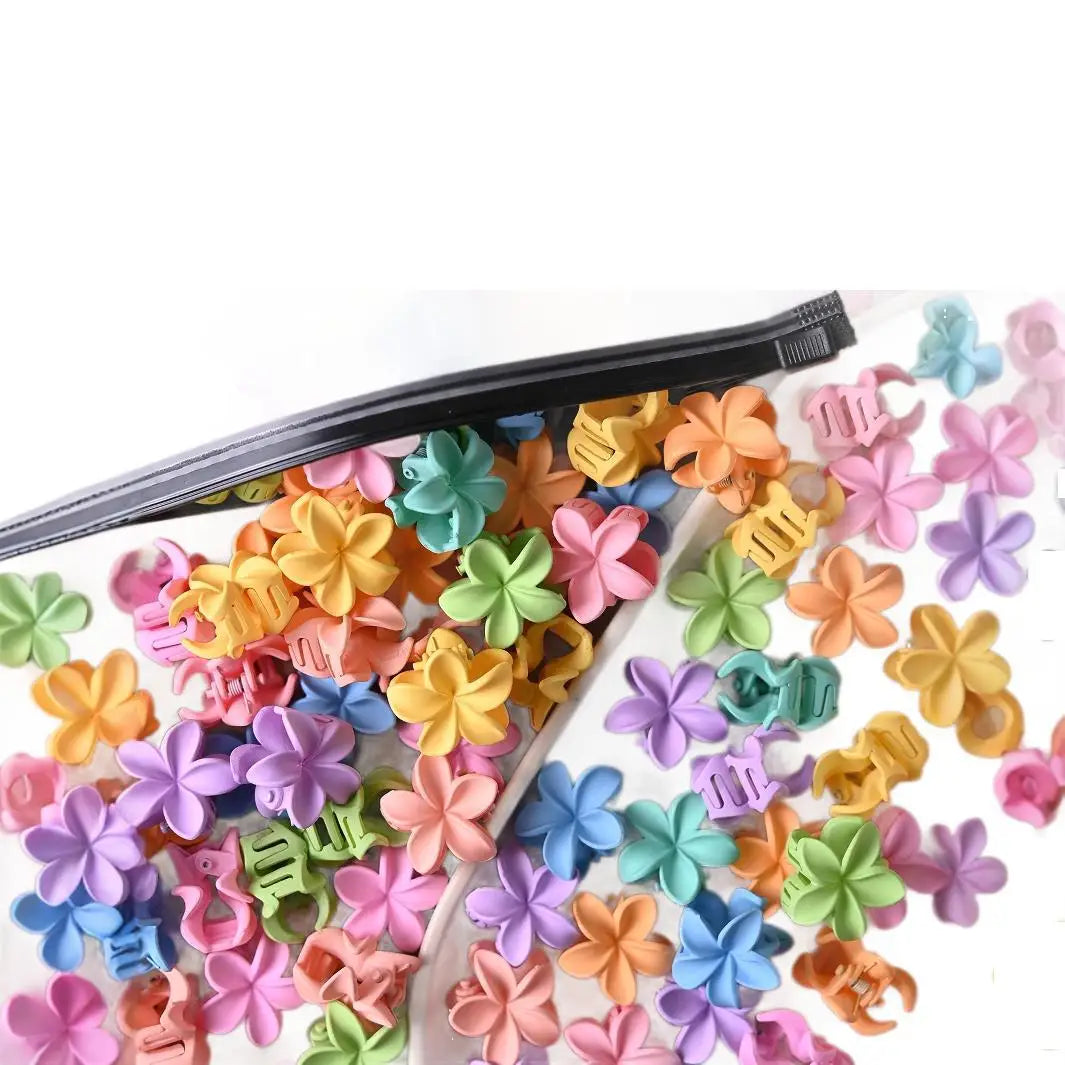 10 Pzs Pinzas Flores Y2K Aleatorias - Clips Cabello Niñas