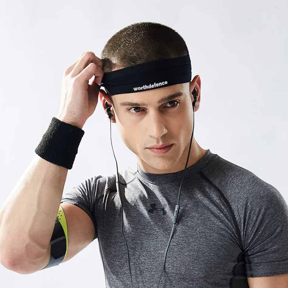 Banda deportiva deportiva para el gimnasio, cinta para el pelo antideslizante para mujeres y hombres, banda para el pelo transpirable para baloncesto, Fitness, Yoga y Voleibol
