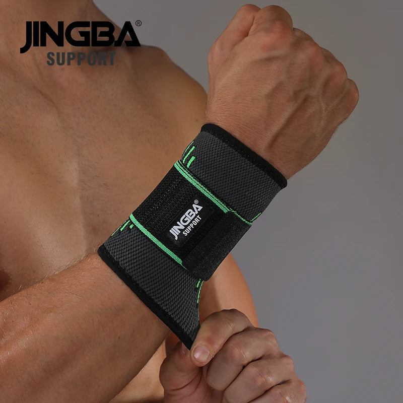 Soporte de Muñeca JINGBA, 1 Pieza, Banda de Nailon para Fitness, Soporte Protector para Muñeca, Banda para Muñeca para Hombre, Tenis, Bádminton