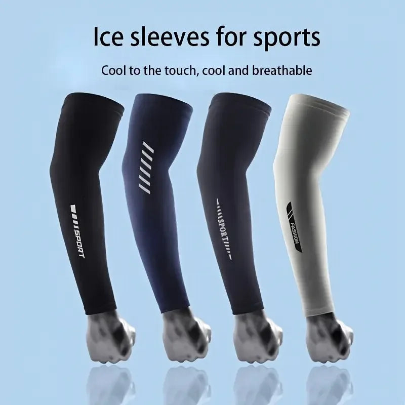 Mangas Deportivas Hombre Seda Helada | Transpirables y UV