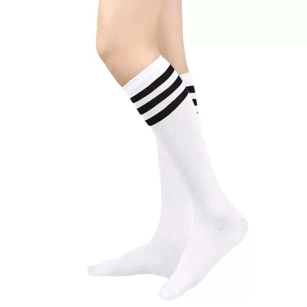 Calcetines Rayados Mujer Rodilla Moda JK Academy Deportivos