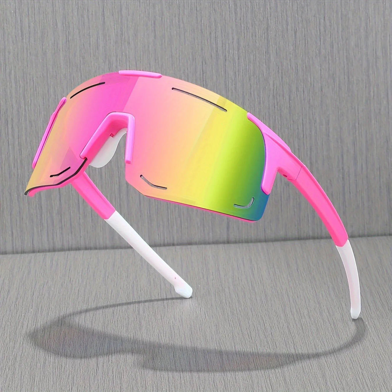 Gafas deportivas envolventes antiluz para mujeres y hombres, gafas grandes de sol de una pieza para ciclismo, pesca, esquí, UV400