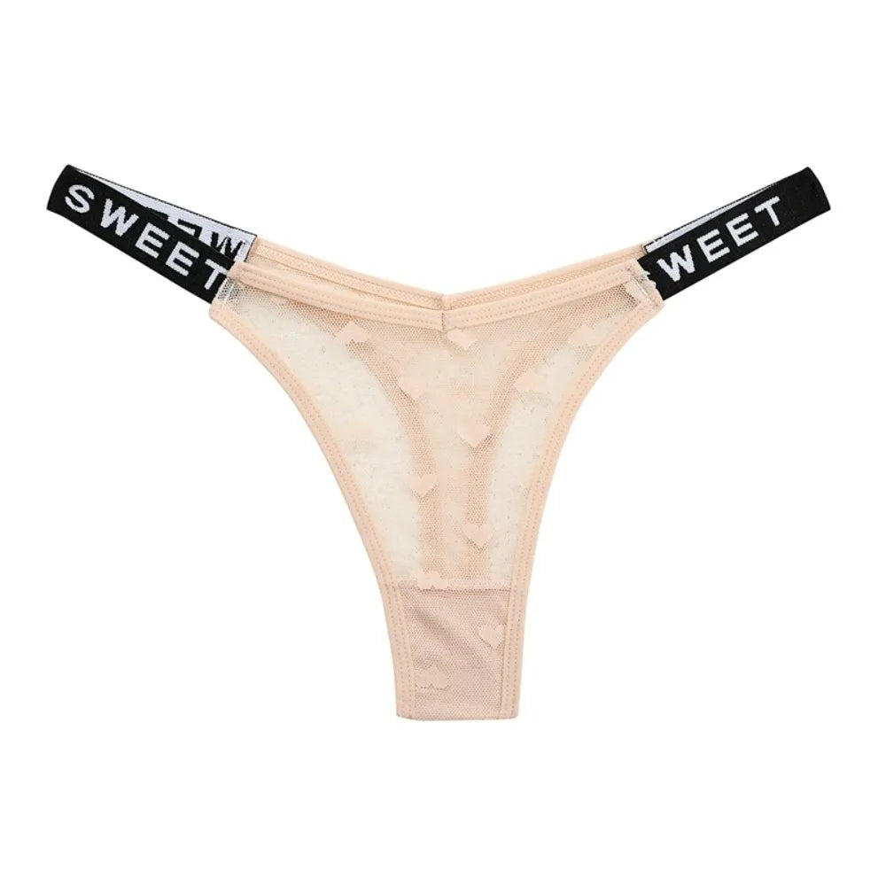 Cotton heart mesh thongs from Corporación Turística, seamless design, soft fabric, perfect for comfortable, stylish lingerie.
