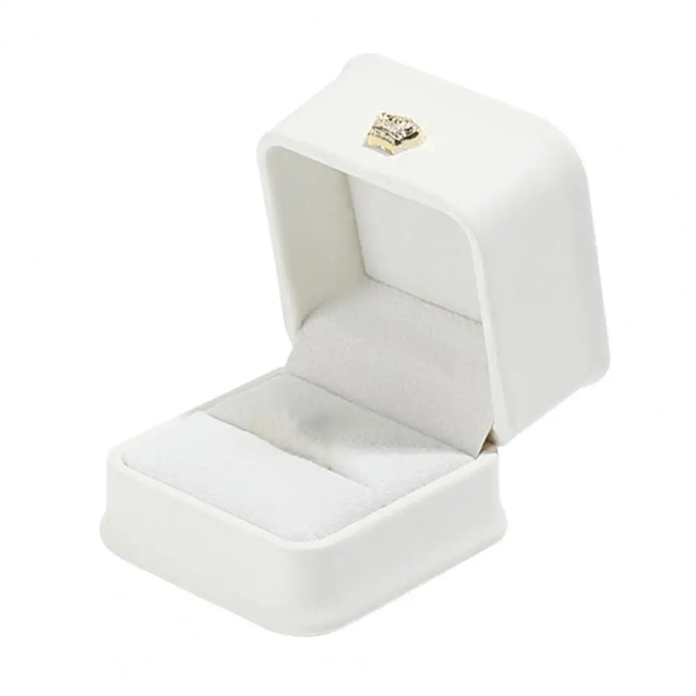 Caja de anillo de boda de compromiso, estuche cuadrado de terciopelo para joyería, soporte de exhibición, caja de anillo para pareja, caja de regalo, almacenamiento de exhibición de anillo y pendiente