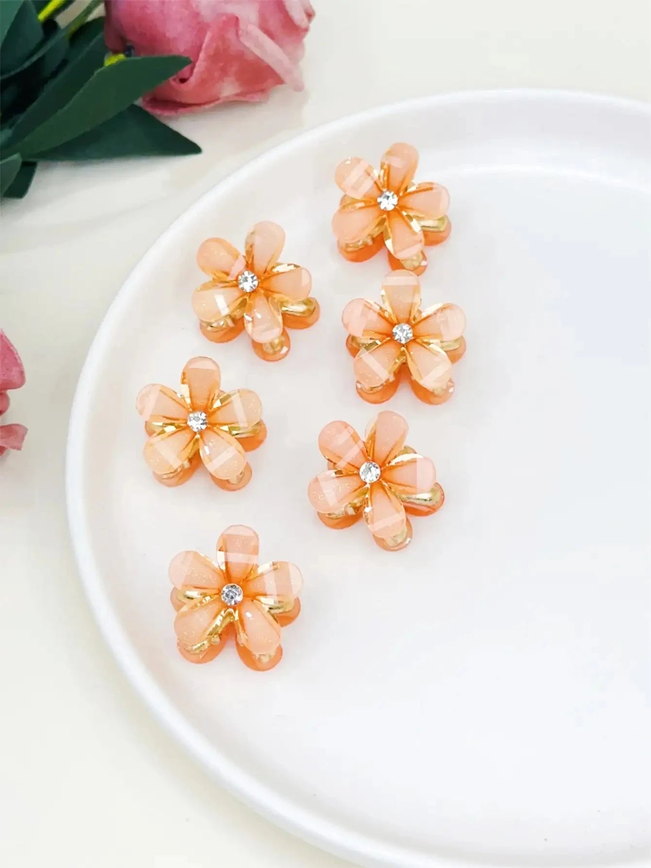 6/12 Uds Pinzas Pequeñas Dibujo Animado | Accesorios Niñas Flor