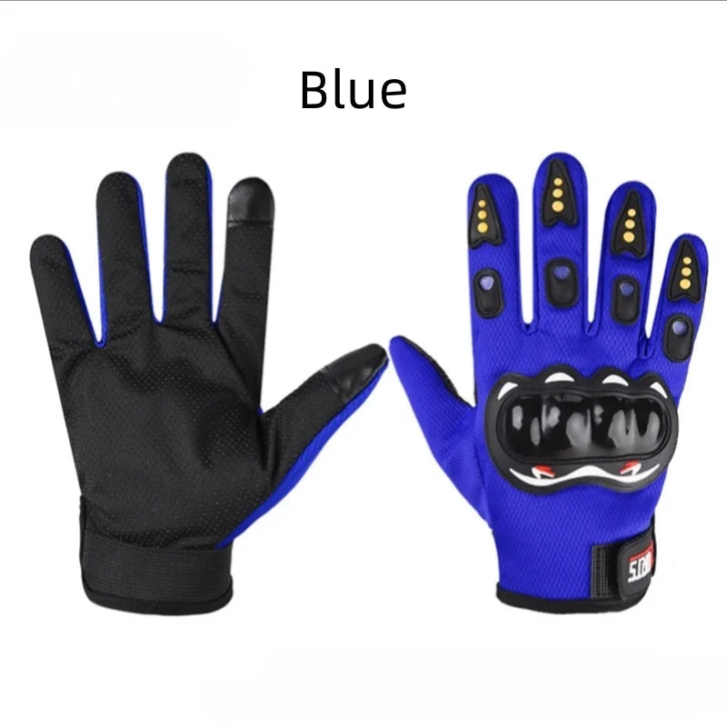 Guantes de dedo completo para bicicleta para hombre, pantalla táctil, deportes todoterreno al aire libre, protección para ciclismo, guantes anticaída para motocicleta