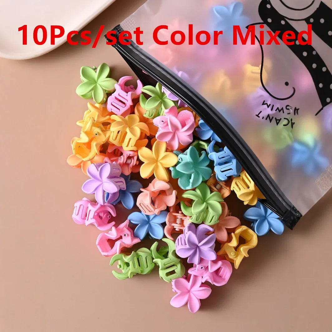 10 Pzs Pinzas Flores Y2K Aleatorias - Clips Cabello Niñas
