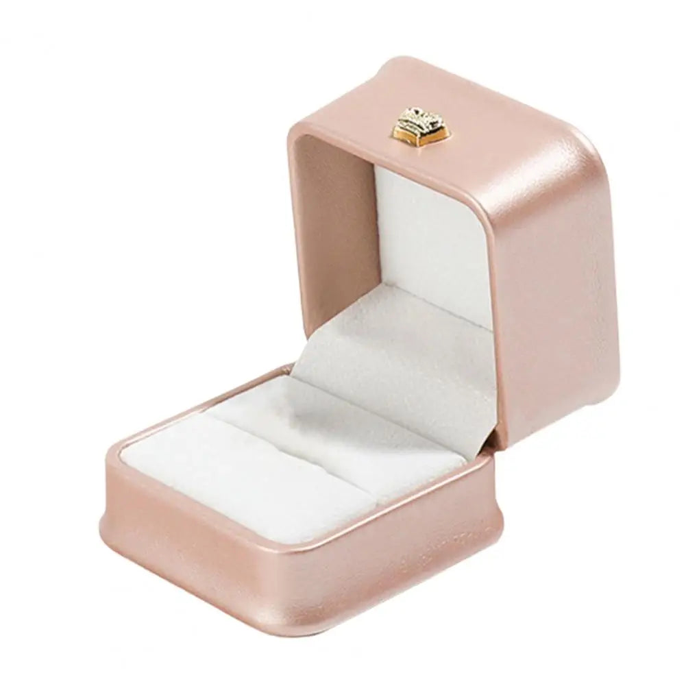 Caja de anillo de boda de compromiso, estuche cuadrado de terciopelo para joyería, soporte de exhibición, caja de anillo para pareja, caja de regalo, almacenamiento de exhibición de anillo y pendiente