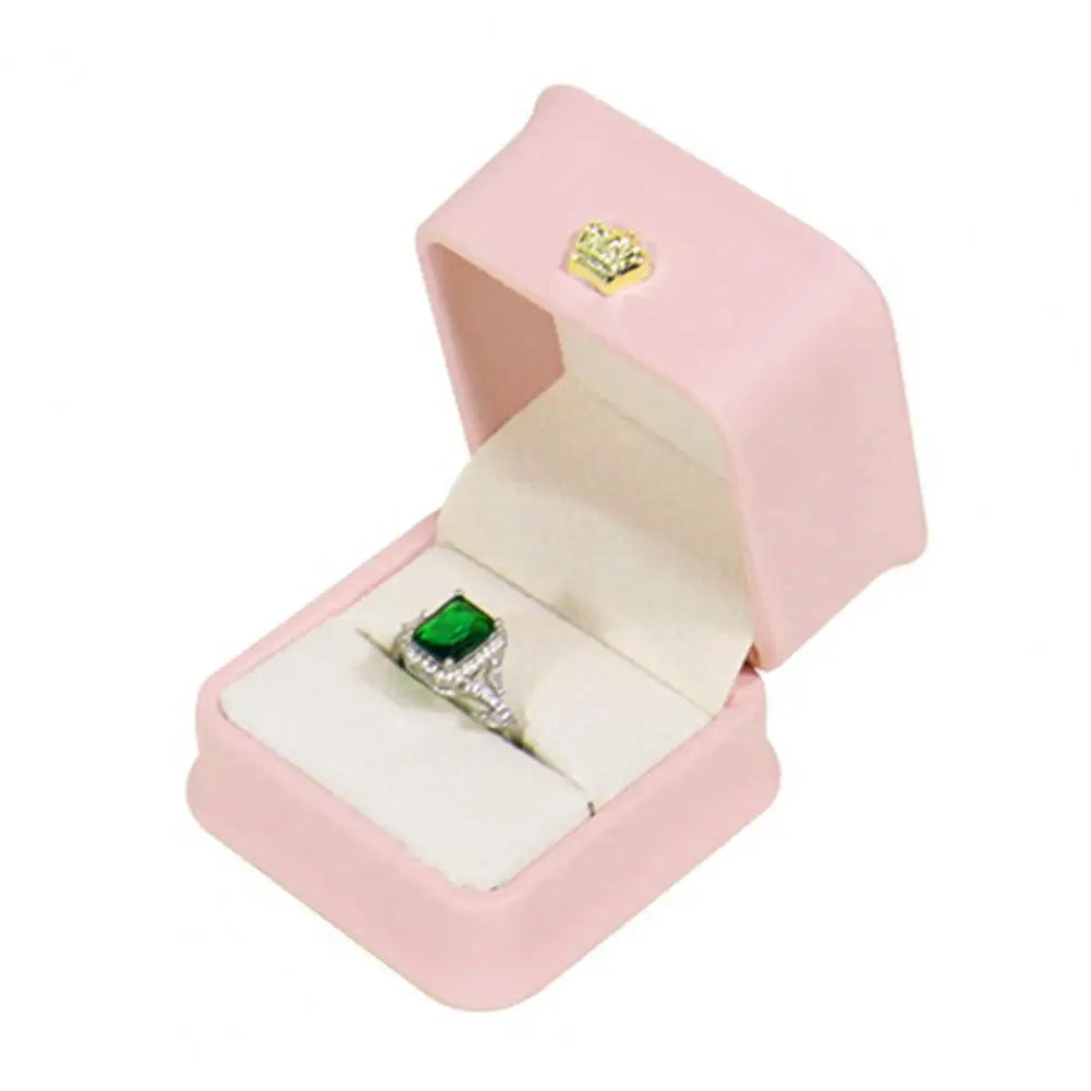 Caja de anillo de boda de compromiso, estuche cuadrado de terciopelo para joyería, soporte de exhibición, caja de anillo para pareja, caja de regalo, almacenamiento de exhibición de anillo y pendiente