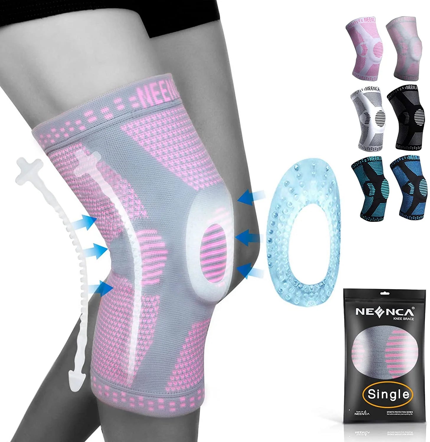 Rodillera NEENCA Cobre Gel Estabilizador Dolor Rodilla | Alivio Deportivo