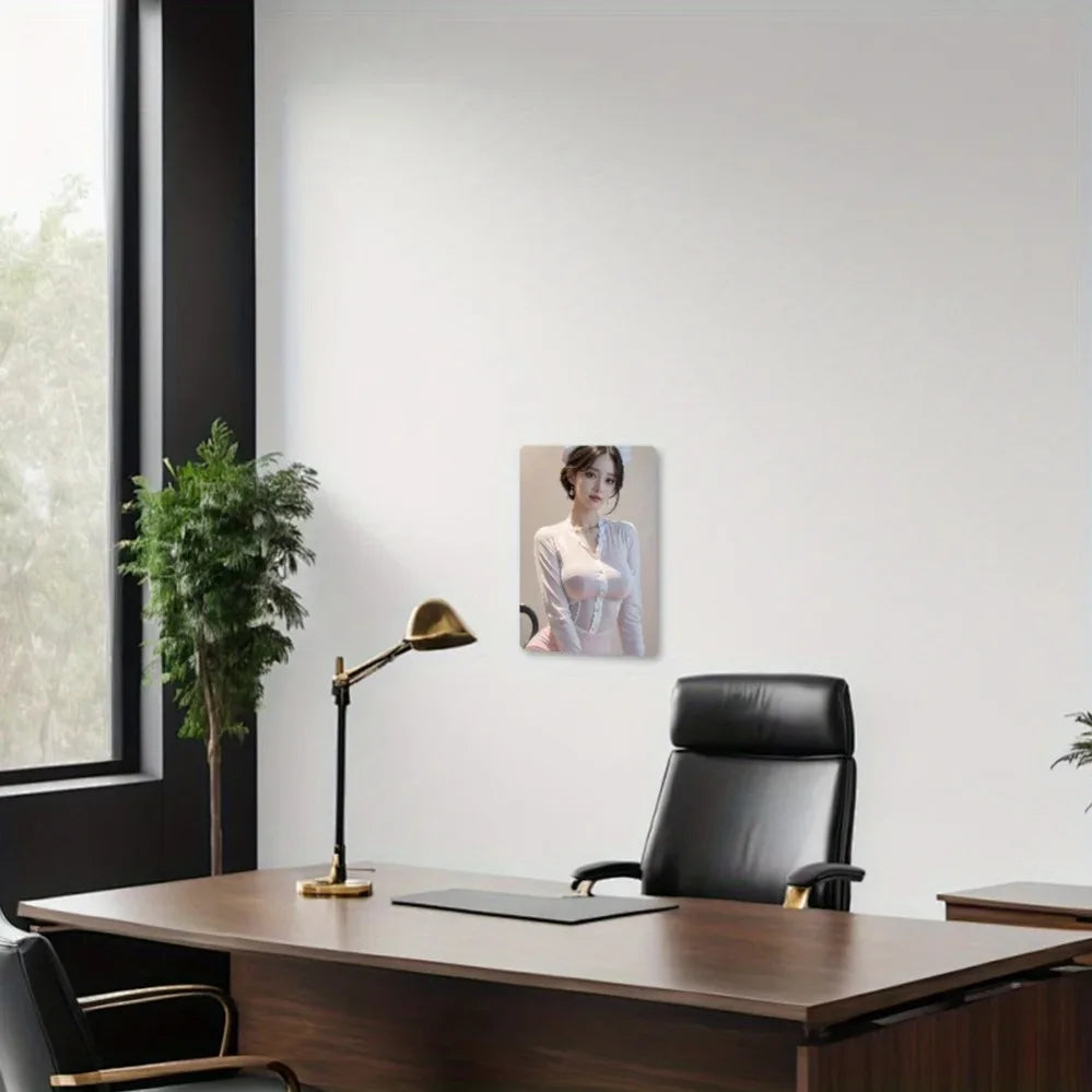 Decorative wall sign featuring a nurse design, 8x12 inches, from Corporación Turística, suitable for healthcare or nurse-themed decor.