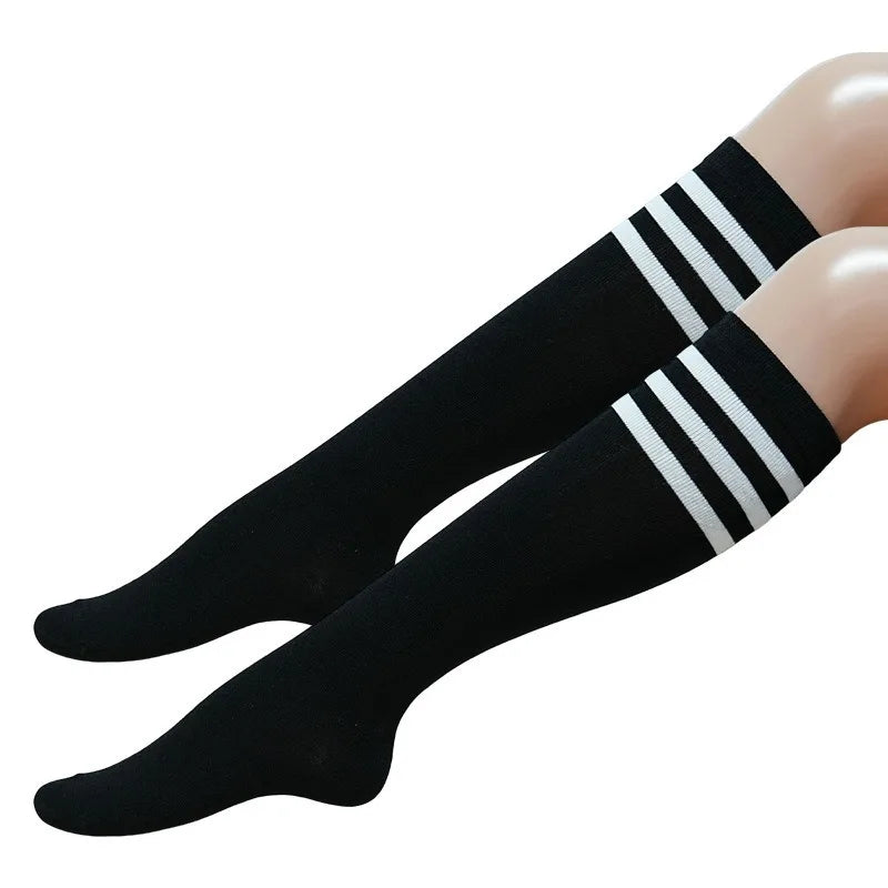 Calcetines Rayados Mujer Rodilla Moda JK Academy Deportivos