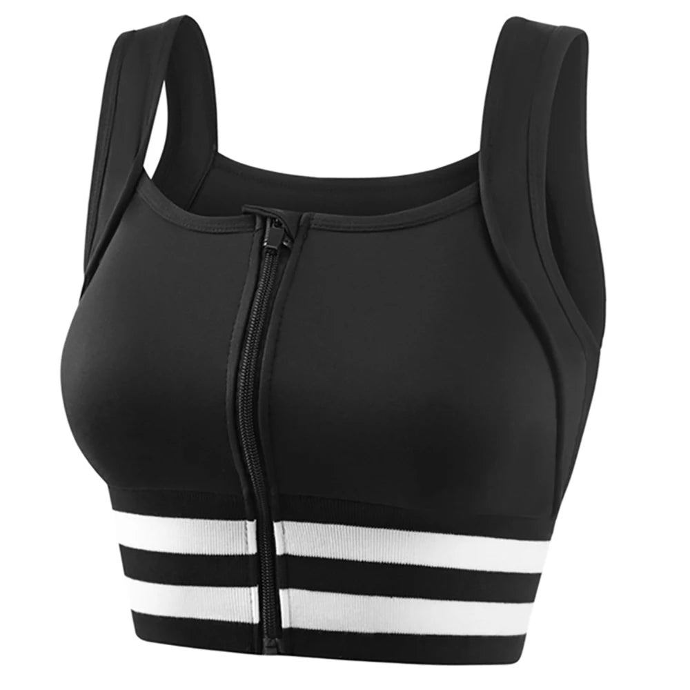 Top Deportivo Cremallera Frontal ALIKIKI | Chaleco Yoga Acolchado Tallas Grandes
