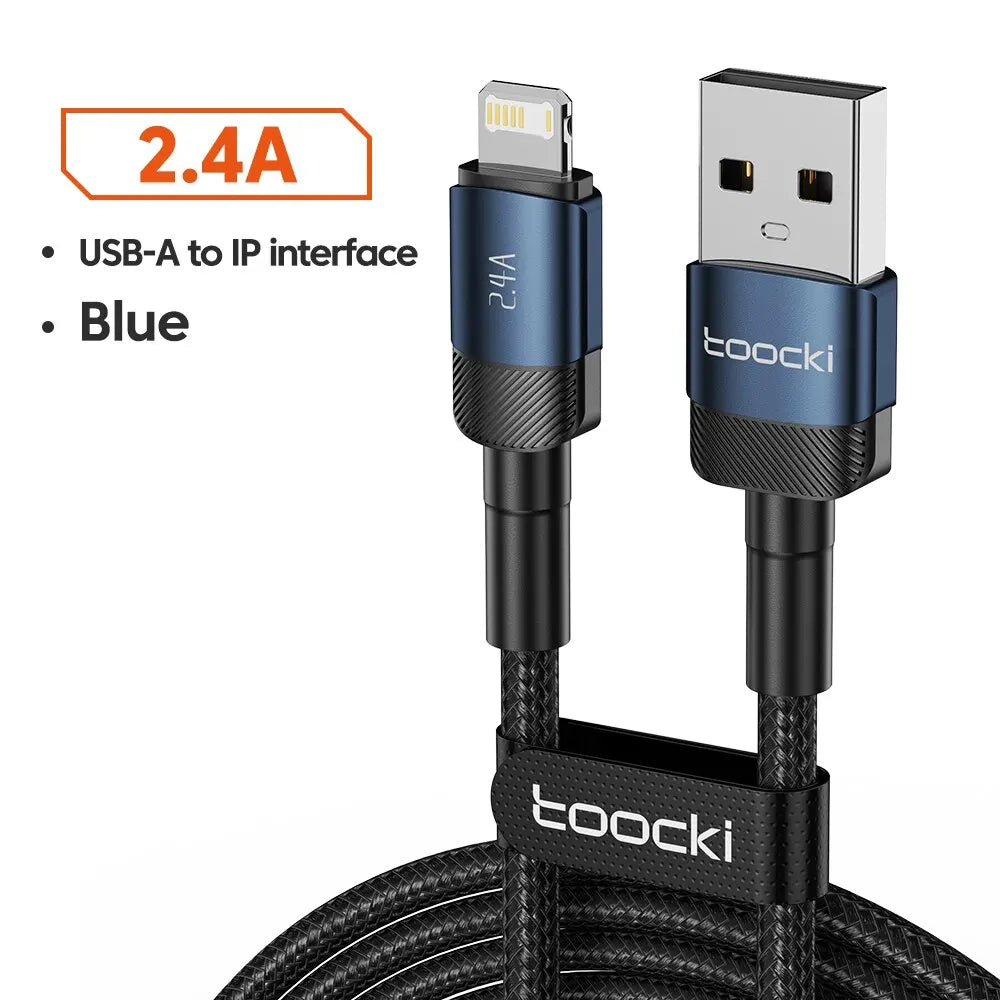 Cable USB C Toocki Carga Rápida PD 100W para iPhone 15/14/13/12