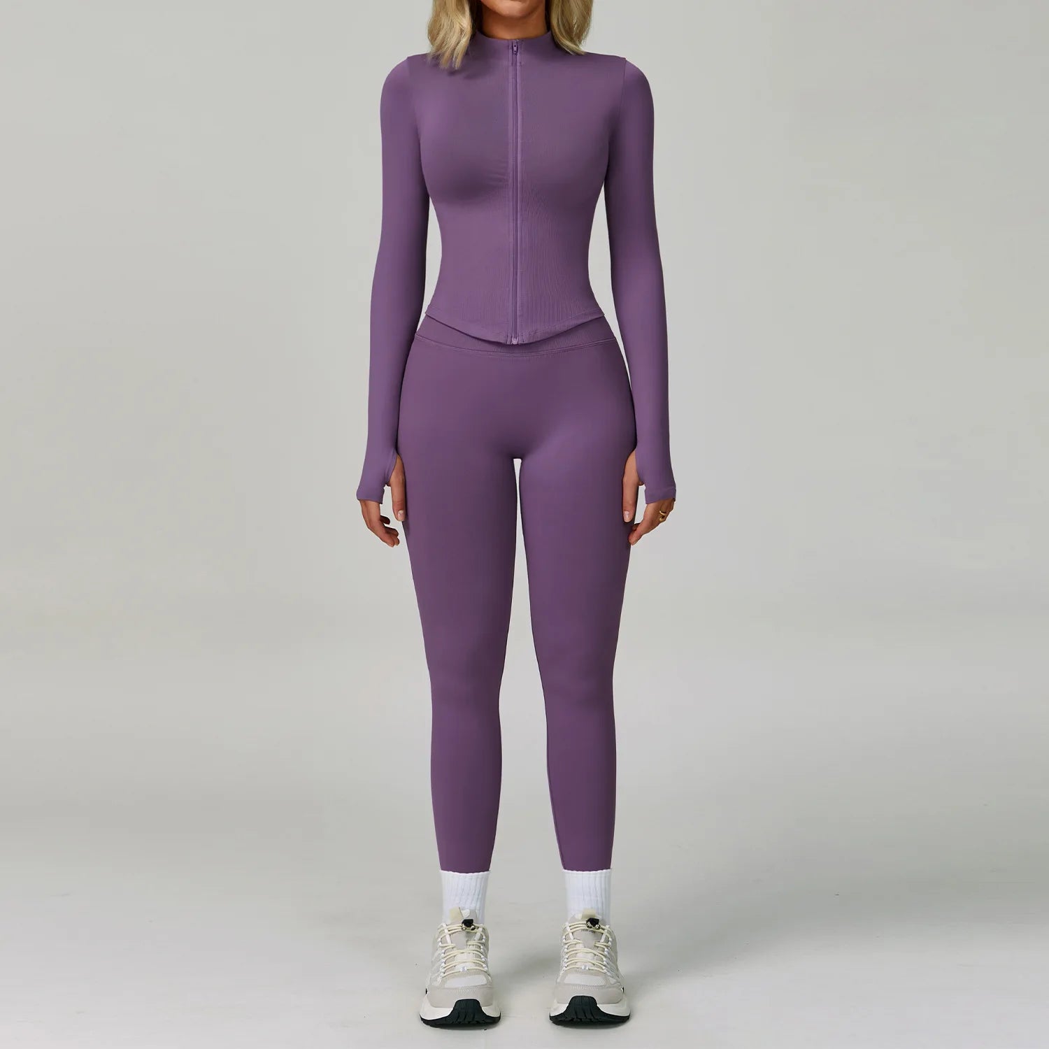 Conjunto de Yoga sin costuras para mujer, trajes de entrenamiento para gimnasio, ropa atlética, Legging, sujetador de Fitness, Top corto, trajes deportivos de manga larga, 2/3 Uds.