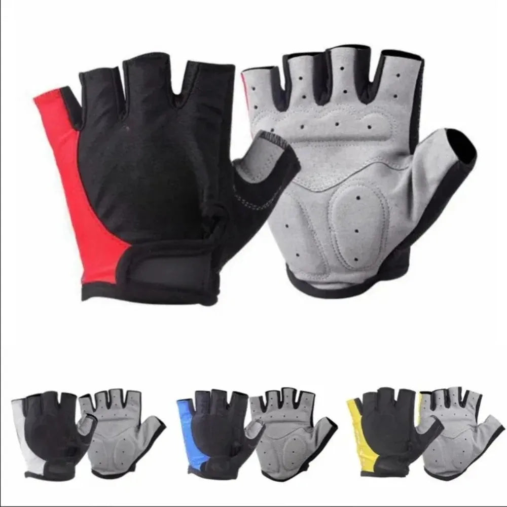 Guantes Ciclismo Medio Dedo - Transpirables y Antideslizantes Verano