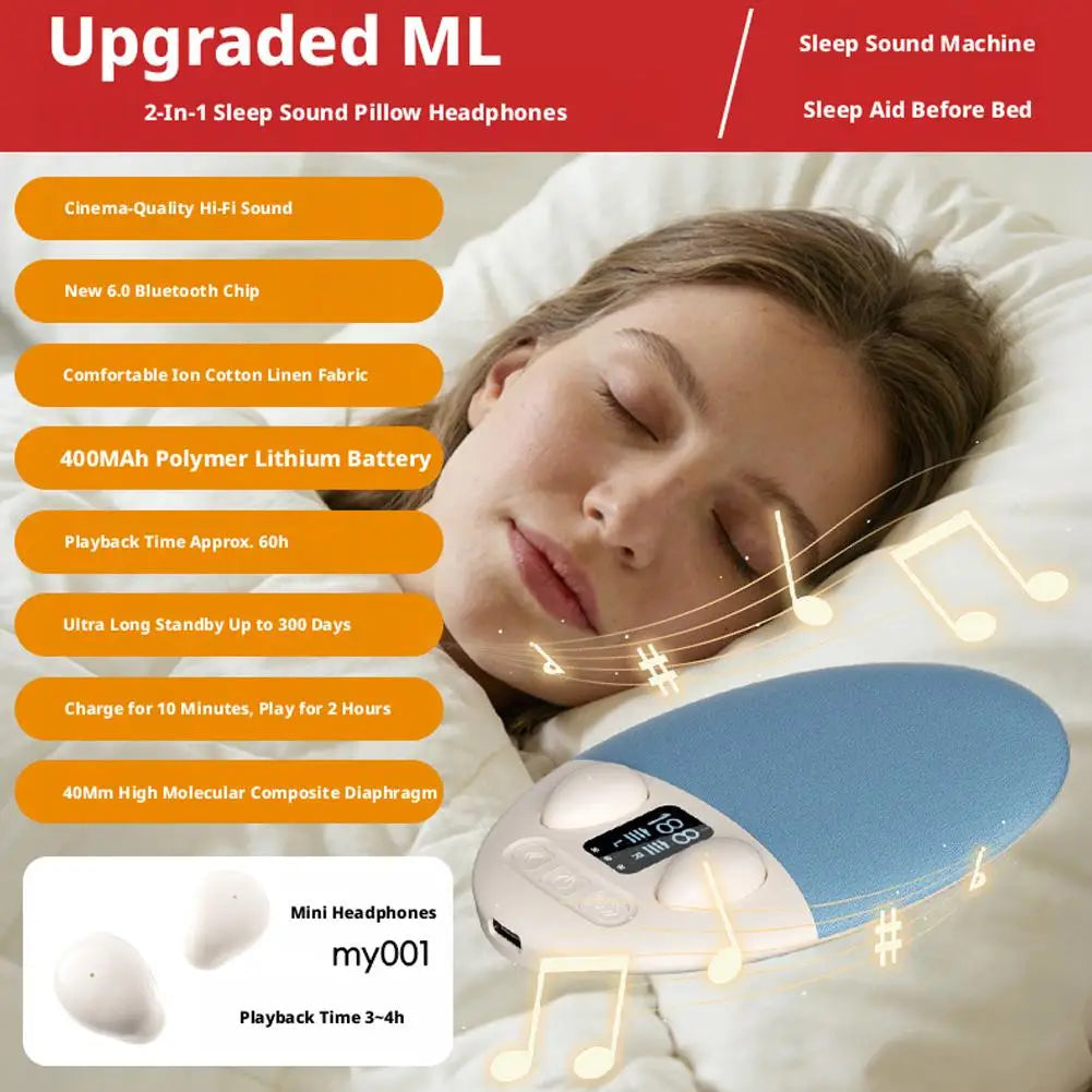 Mini Altavoz Bluetooth para Dormir con Ruido Blanco y Temporizador