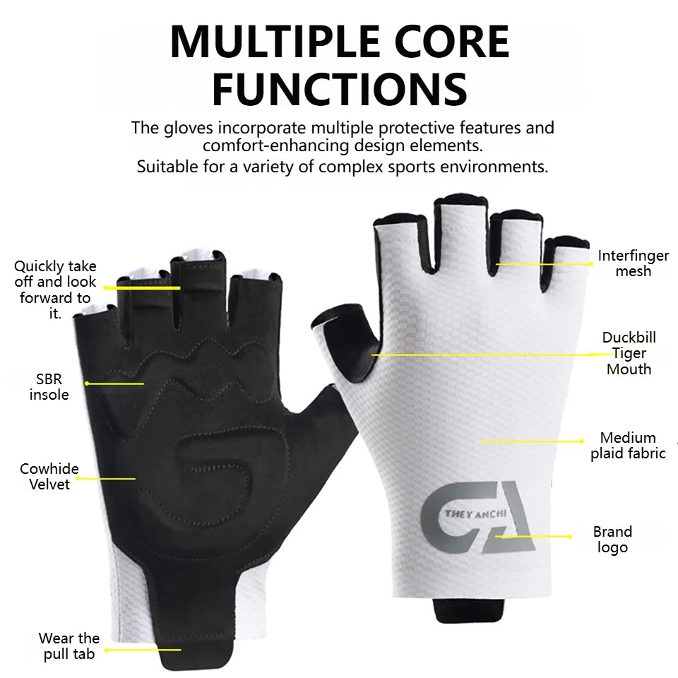 Guantes Ciclismo GTUBIKE Medio Dedo Antichoque Verano Transpirables