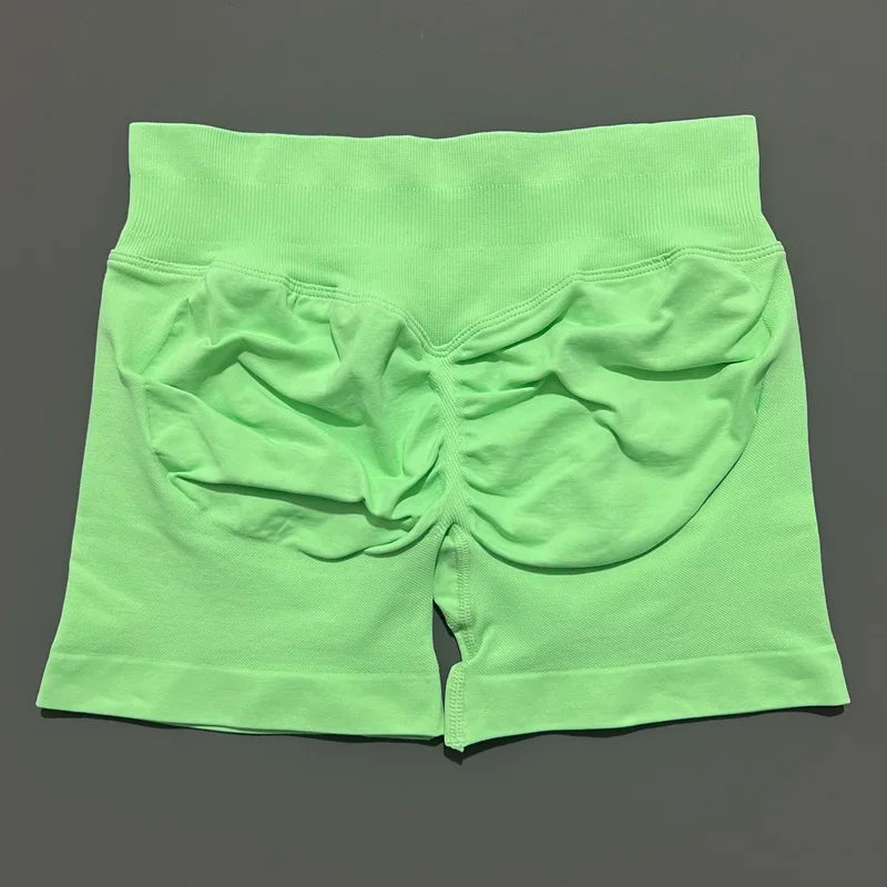 Shorts Deportivos HISTELLO 4.5" Mujer Push-Up Sin Costuras