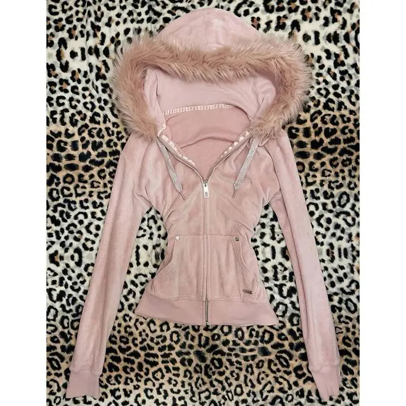 Sudadera Punk Mujer Nowsaa - Estilo Vintage Urbano con Capucha