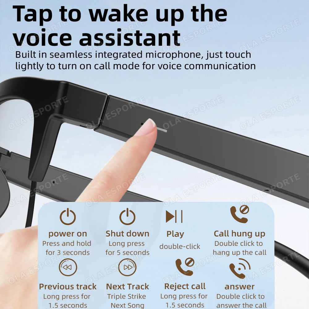 Gafas Inteligentes Bluetooth 2026: Lente Camaleónico, Voz y Cámara