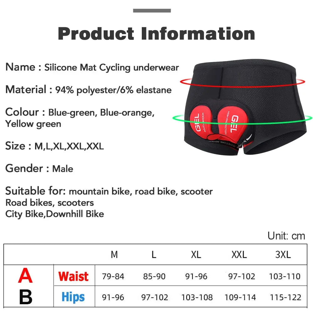 NEWBOLER Ropa Ciclismo Gel 5D Hombre - Transpirable y Antigolpes
