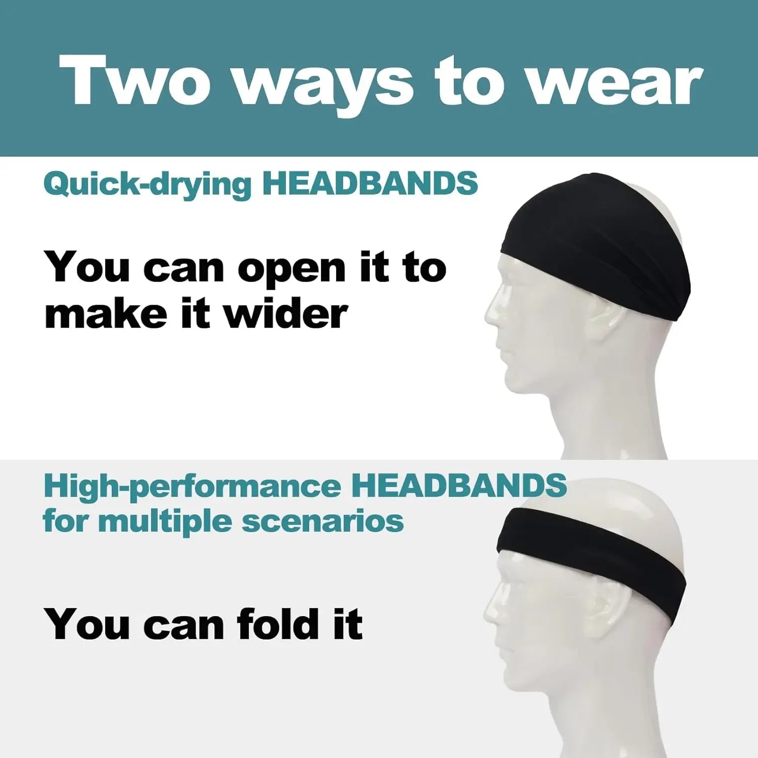 Diadema Deportiva Elástica - Correr, Fitness, Yoga | Confort y Absorción