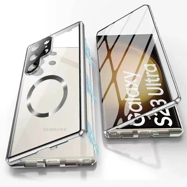 Metal magnetic security lock 360° with cover from Corporación Turística, shown in close-up with locking mechanism and protective casing.