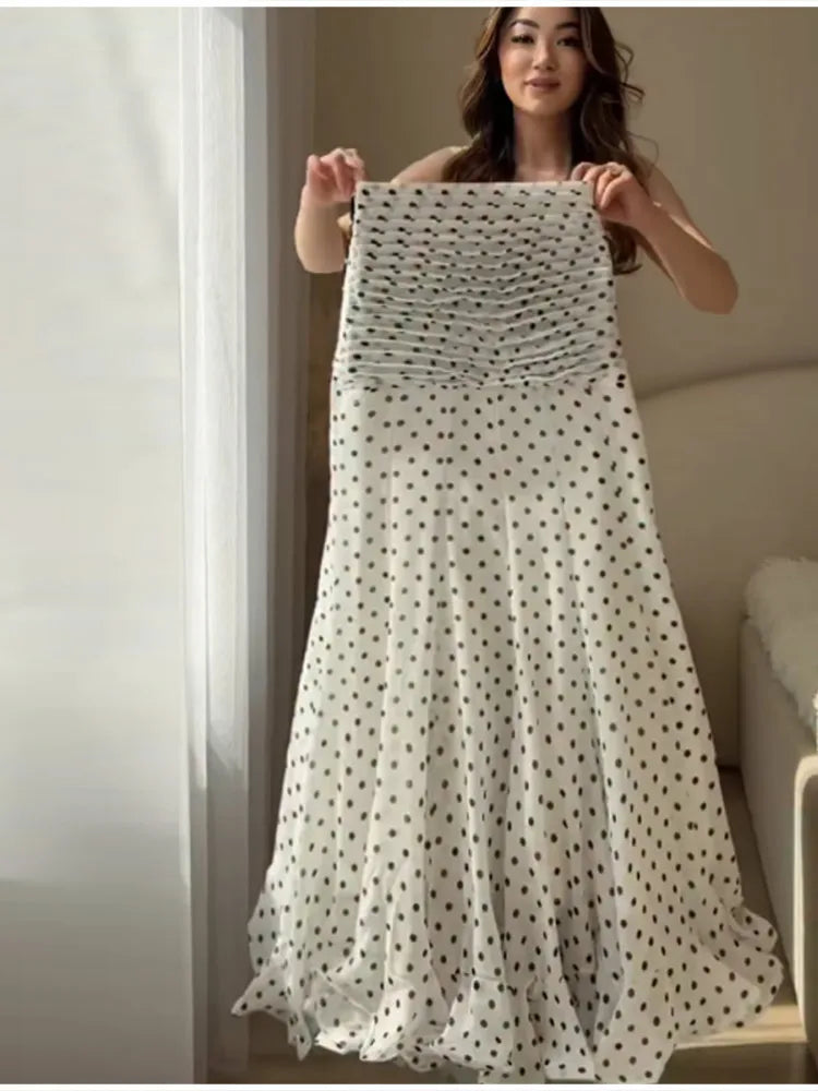 Falda Sirena Lunares Volantes Cintura Alta HOLD YOUNG | Elegante Verano
