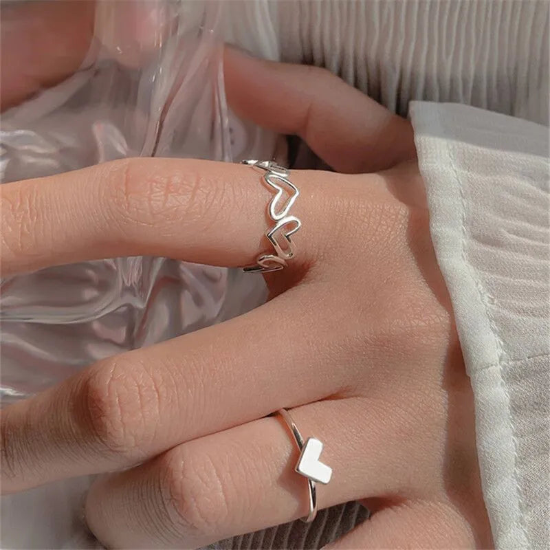 Conjunto Anillos Bohemios Circon: Modyle Oro 18K - Regalo Boda Mujer
