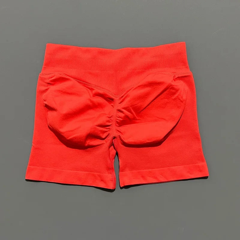 Shorts Deportivos HISTELLO Impacts de 4.5" para Mujer, Shorts de Ciclismo de Cintura Baja, Shorts de Gimnasio, Leggings de Yoga sin Costuras con Efecto Push-Up