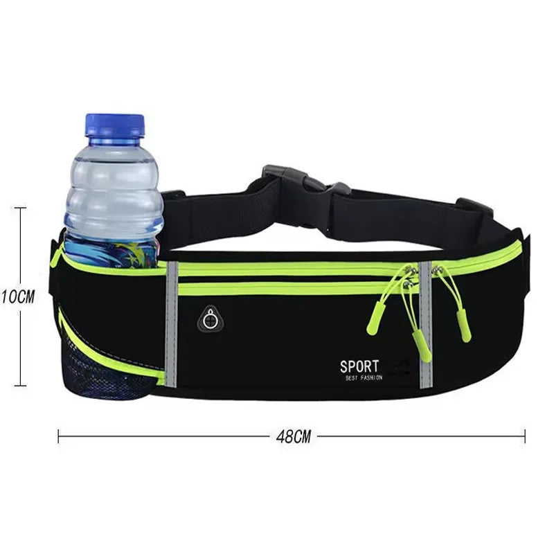 Riñonera Running Impermeable - Con Botella Agua y Móvil